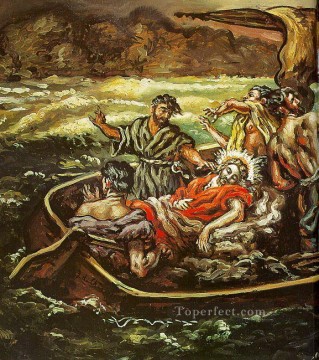 ジョルジョ・デ・キリコ Painting - キリストと嵐 1914 ジョルジョ・デ・キリコ 形而上学的シュルレアリスム